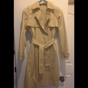 Lacoste khaki double breast trench jacket
